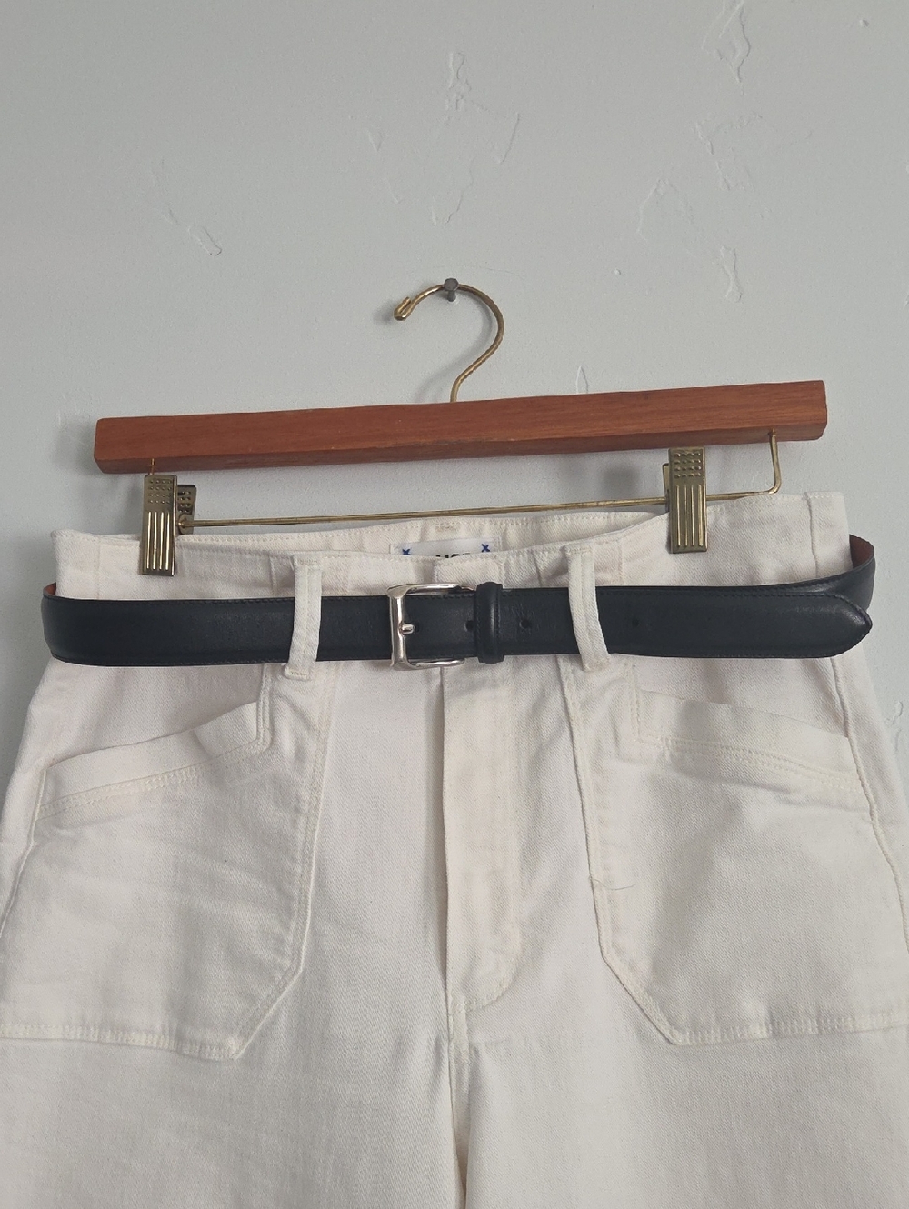 Coach Burnished Cowhide Black Leather Belt with Debossed Logo